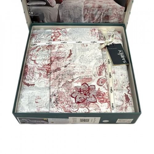 Постельное белье Sarev ROSTOV хлопковый сатин делюкс gri 1,5 спальный, фото, фотография