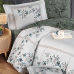 Постельное белье Karven LINA хлопковый сатин делюкс green евро, фото, фотография