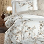 Постельное белье Karven LINA хлопковый сатин делюкс beige евро, фото, фотография