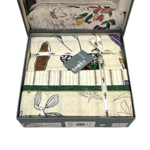 Постельное белье Sarev ADALI хлопковый поплин bej евро, фото, фотография