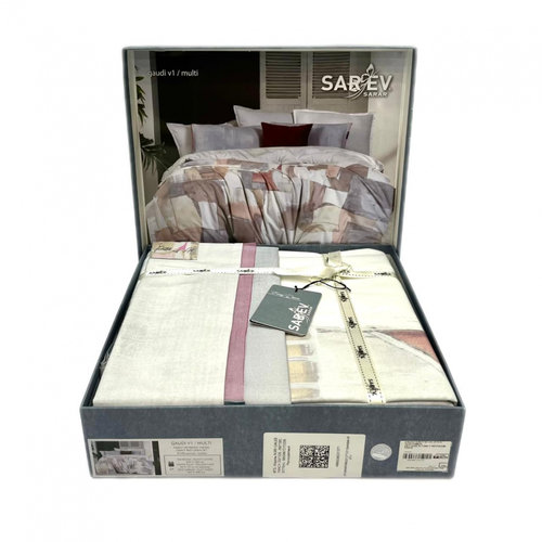 Постельное белье Sarev GAUDI хлопковый поплин multi евро, фото, фотография