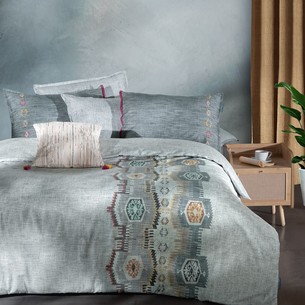 Постельное белье Sarev ZENO хлопковый поплин gri 1,5 спальный