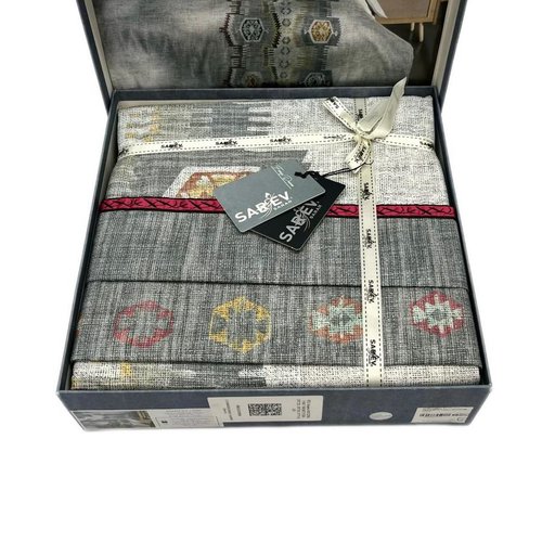 Постельное белье Sarev ZENO хлопковый поплин gri евро, фото, фотография