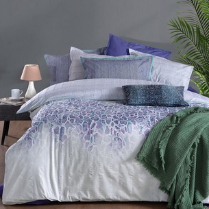 Постельное белье Sarev KAMERUN хлопковый поплин mavi 1,5 спальный