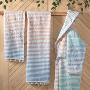 Халат женский Sarev PONTIA хлопковая махра multi L