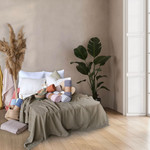 Плед-покрывало пике Karven PURE SIMPLE хлопковая вафля bej 210х235, фото, фотография