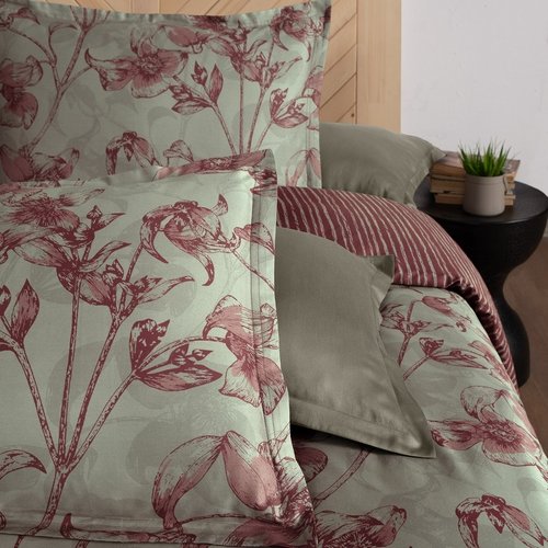 Постельное белье Sarev KRISTEN хлопковый сатин делюкс bordo евро-макси, фото, фотография