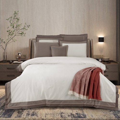 Постельное белье Sarev CORTES хлопковый сатин делюкс mocha евро, фото, фотография