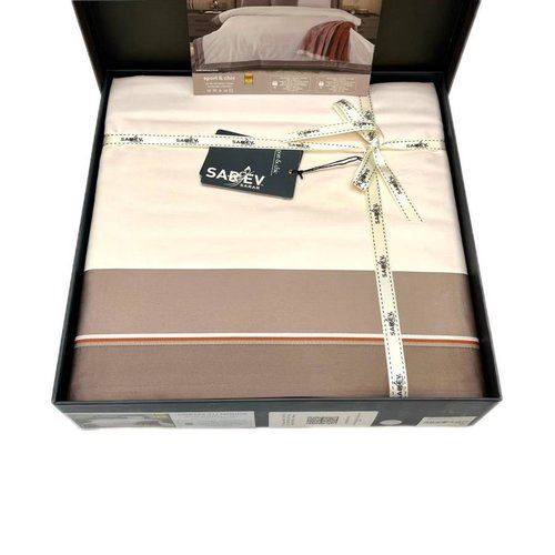 Постельное белье Sarev CORTES хлопковый сатин делюкс mocha евро, фото, фотография