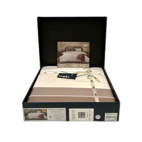 Постельное белье Sarev CORTES хлопковый сатин делюкс mocha евро, фото, фотография