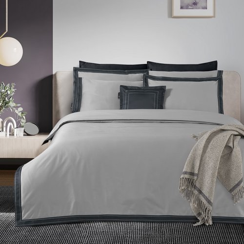 Постельное белье Sarev LAYANA хлопковый сатин делюкс gri евро, фото, фотография