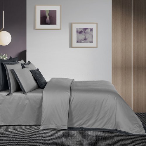 Постельное белье Sarev LAYANA хлопковый сатин делюкс gri евро, фото, фотография