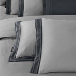 Постельное белье Sarev LAYANA хлопковый сатин делюкс gri евро, фото, фотография