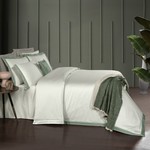 Постельное белье Sarev LAYANA хлопковый сатин делюкс yesil евро, фото, фотография