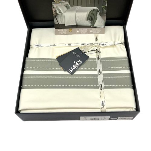 Постельное белье Sarev LAYANA хлопковый сатин делюкс yesil евро, фото, фотография