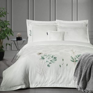 Постельное белье Sarev LEANDRA JAKARLI хлопковый сатин beyaz евро