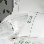 Постельное белье Sarev LEANDRA JAKARLI хлопковый сатин beyaz евро, фото, фотография