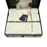 Постельное белье Sarev SHAKIRA JAKARLI хлопковый сатин beyaz евро, фото, фотография