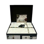 Постельное белье Sarev SHAKIRA JAKARLI хлопковый сатин beyaz евро, фото, фотография