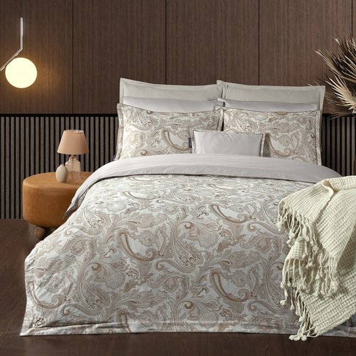 Постельное белье Sarev FREDO JAKARLI хлопковый сатин делюкс mocha евро, фото, фотография