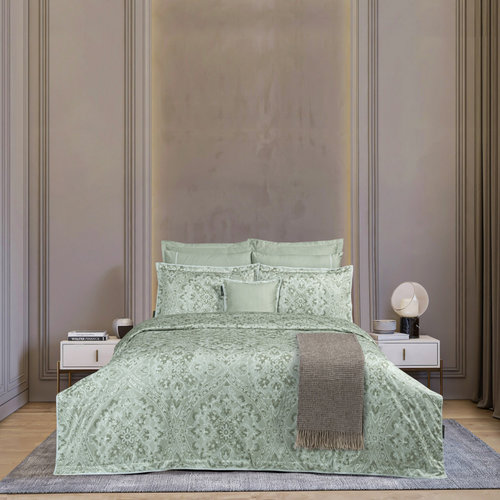 Постельное белье Sarev HIMALIA хлопковый сатин делюкс yesil евро, фото, фотография