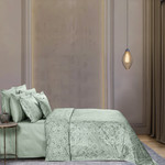 Постельное белье Sarev HIMALIA хлопковый сатин делюкс yesil евро, фото, фотография