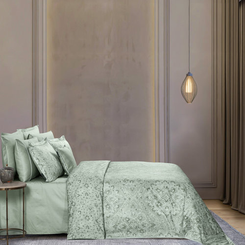 Постельное белье Sarev HIMALIA хлопковый сатин делюкс yesil евро, фото, фотография