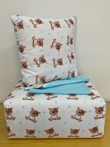 Детское постельное белье в кроватку с одеялом и подушкой Maison Dor BEBICO SNOOPY хлопковый сатин голубой, фото, фотография