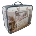 Детское постельное белье в кроватку с одеялом и подушкой Maison Dor BEBICO TOMMY хлопковый сатин розовый, фото, фотография