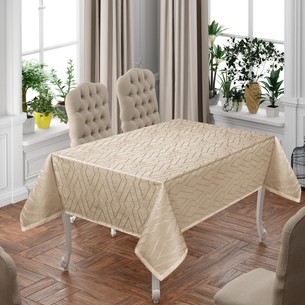 Скатерть прямоугольная DO&CO NERGIS жаккард капучино 160х220
