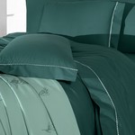 Постельное белье с покрывалом Sarev EVA ELDON хлопковый поплин yesil евро, фото, фотография