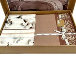 Постельное белье с покрывалом Sarev EVA JADON хлопковый поплин bej евро, фото, фотография