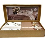 Постельное белье с покрывалом Sarev EVA JADON хлопковый поплин bej евро, фото, фотография