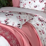 Постельное белье с покрывалом Sarev EVA JADON хлопковый поплин pembe евро, фото, фотография