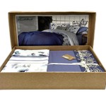 Постельное белье с покрывалом Sarev EVA JADON хлопковый поплин mavi евро, фото, фотография