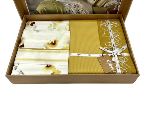 Постельное белье с покрывалом Sarev EVA JADON хлопковый поплин sari евро, фото, фотография