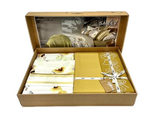 Постельное белье с покрывалом Sarev EVA JADON хлопковый поплин sari евро, фото, фотография