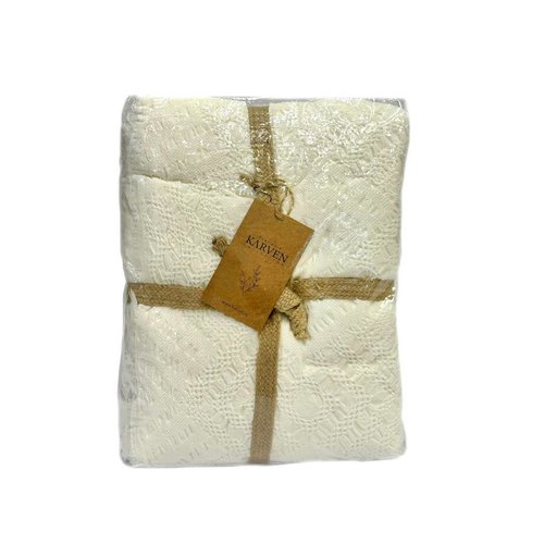 Плед-покрывало Karven CARMEN хлопковый муслин beyaz 220х240, фото, фотография