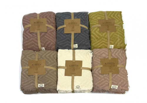 Плед-покрывало Karven CARMEN хлопковый муслин beyaz 220х240, фото, фотография