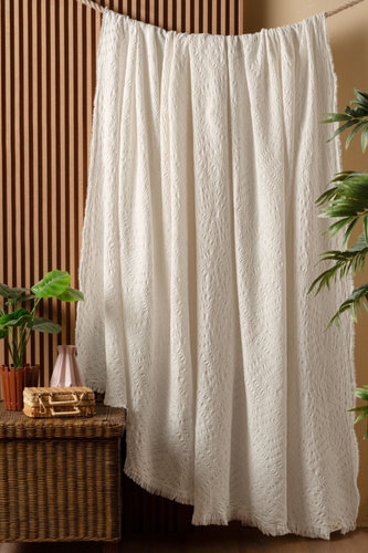 Плед-покрывало Karven CARMEN хлопковый муслин naturel 220х240, фото, фотография