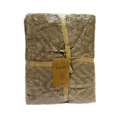 Плед-покрывало Karven CARMEN хлопковый муслин koyu kahve 220х240, фото, фотография