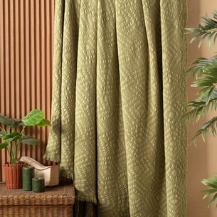 Плед-покрывало Karven CARMEN хлопковый муслин lime yesil 220х240