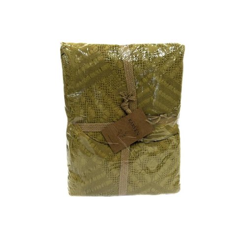 Плед-покрывало Karven CARMEN хлопковый муслин lime yesil 220х240, фото, фотография