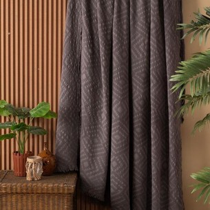 Плед-покрывало Karven CARMEN хлопковый муслин antrasit 220х240