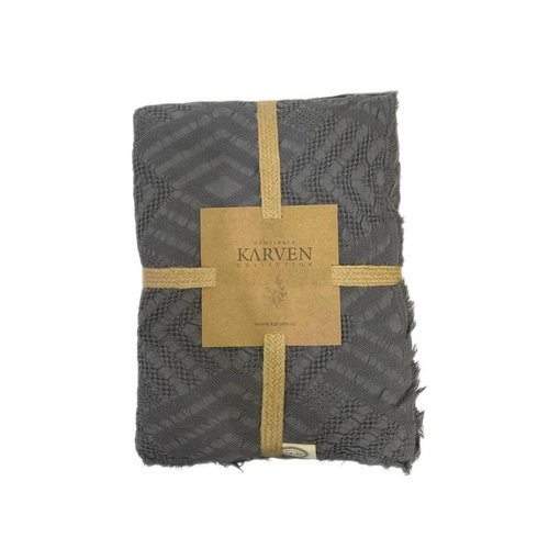 Плед-покрывало Karven CARMEN хлопковый муслин antrasit 220х240, фото, фотография