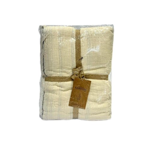 Плед-покрывало Karven IZGI хлопковый муслин naturel 220х240, фото, фотография