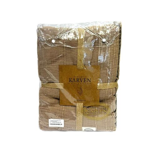 Плед-покрывало Karven IZGI хлопковый муслин koyu kahve 220х240, фото, фотография