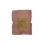 Плед-покрывало Karven IZGI хлопковый муслин rose 220х240, фото, фотография