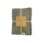 Плед-покрывало Karven IZGI хлопковый муслин yesil 220х240, фото, фотография