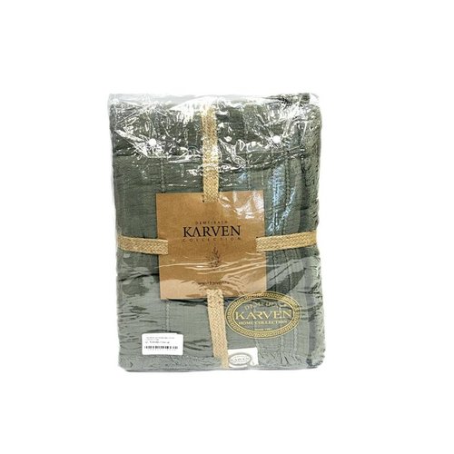 Плед-покрывало Karven IZGI хлопковый муслин yesil 220х240, фото, фотография